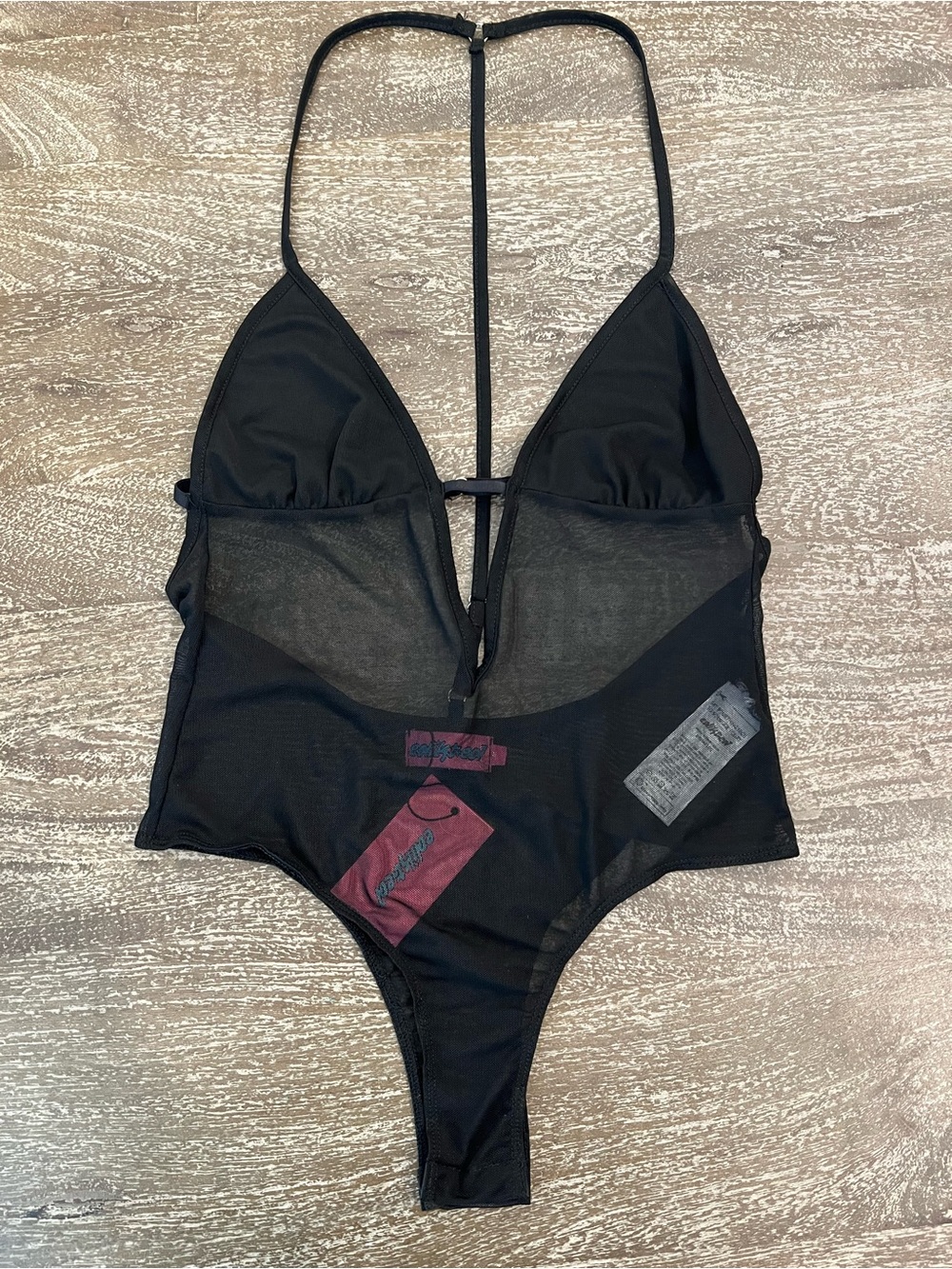 Edikted black mesh bodysuit